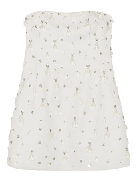 Simkhai Yasmin embellished strapless mini dress - White - zdjęcie produktu nr 1