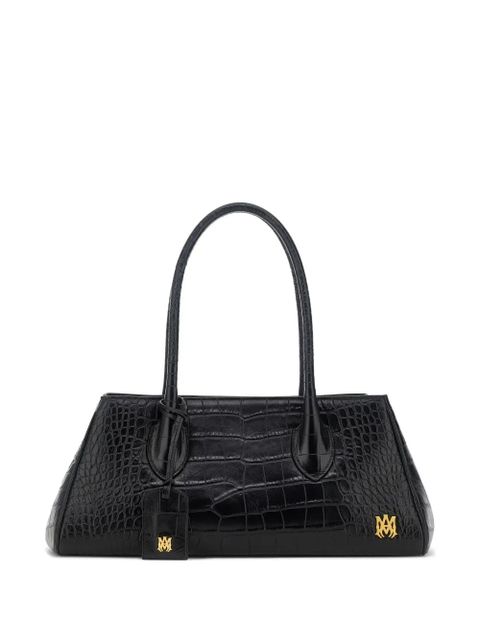 AMIRI 40 croc-effect leather shoulder bag - Black - zdjęcie produktu nr 1