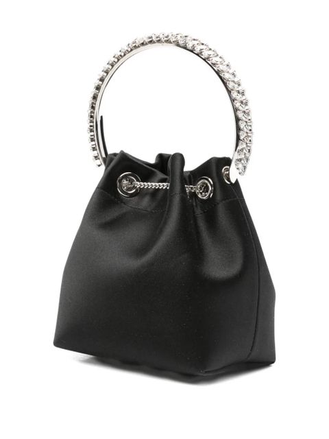 Jimmy Choo Bon Bon crystal-embellished drawstring bag - Black - zdjęcie produktu nr 2