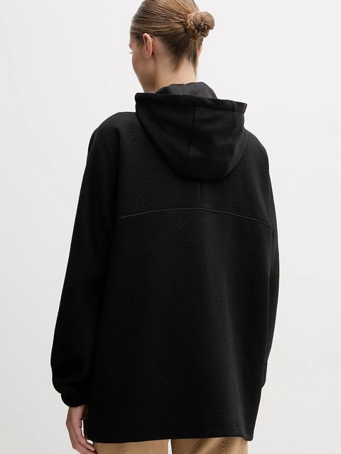 Guess kurtka PEONY kolor czarny przejściowa oversize V5YQ05 KBSL2