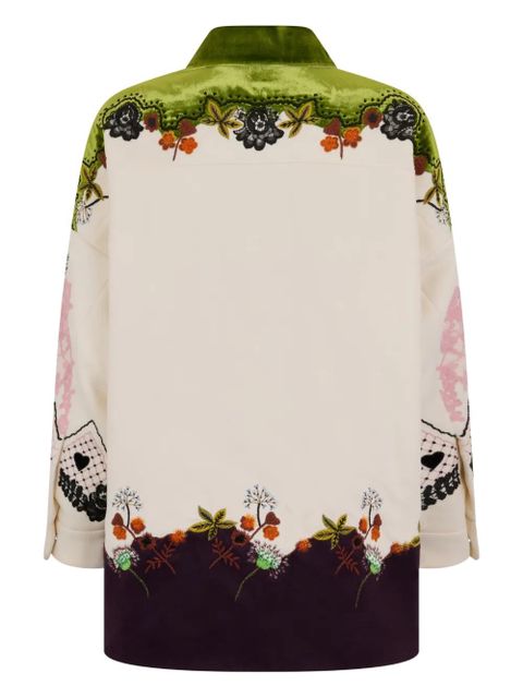 Valentino Garavani floral velvet shirt - Neutrals - zdjęcie produktu nr 2