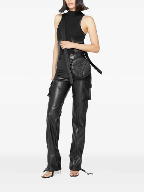 Manière De Voir logo-detail round crossbody bag - Black - zdjęcie produktu nr 2