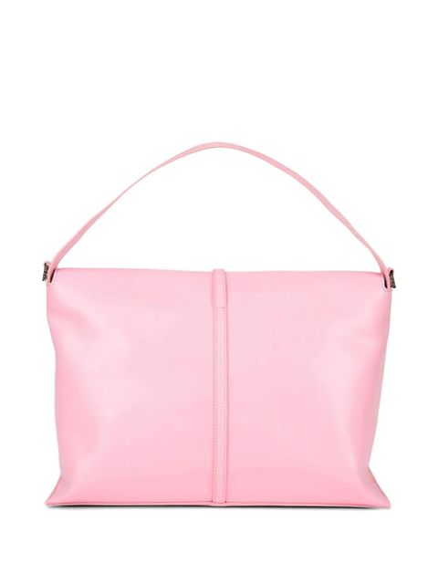 GCDS Mega Comma logo-plaque chain-link shoulder bag - Pink