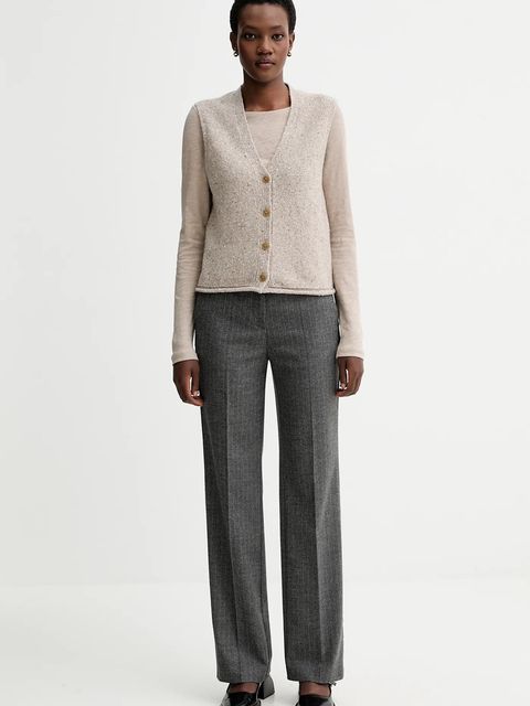 Marc O'Polo kamizelka z dodatkiem wełny damski kolor beżowy 510608465021