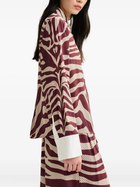 Essentiel Antwerp zebra-print shirt - Red - zdjęcie produktu nr 2