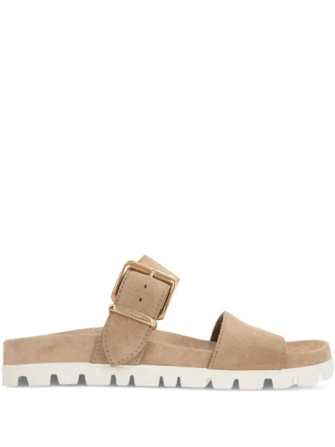 Miu Miu buckled-strap suede sandals - Neutrals - zdjęcie produktu nr 1