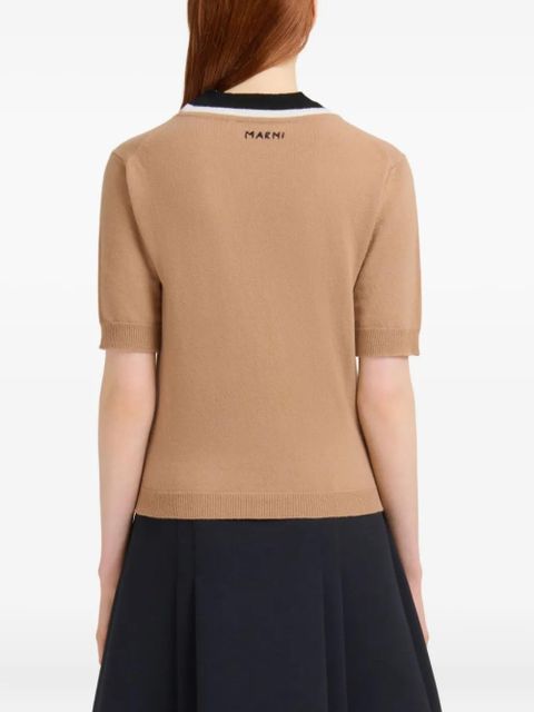 Marni two-tone knitted top - Neutrals