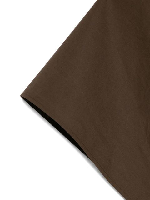 Magda Butrym shawl-collar cotton scarf - Brown - zdjęcie produktu nr 2