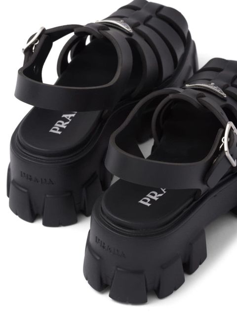 Prada 55mm caged platform sandals - Black - zdjęcie produktu nr 2