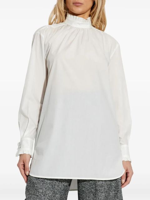 Max Mara Gettata ruffled high-neck shirt - White