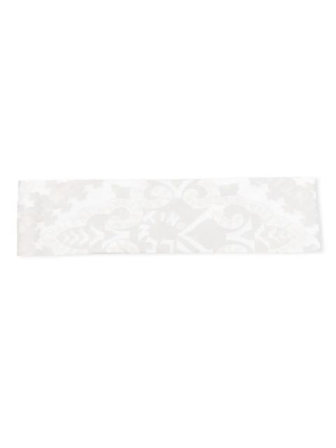 Valentino Garavani logo-embroidered silk hair band - Neutrals - zdjęcie produktu nr 2