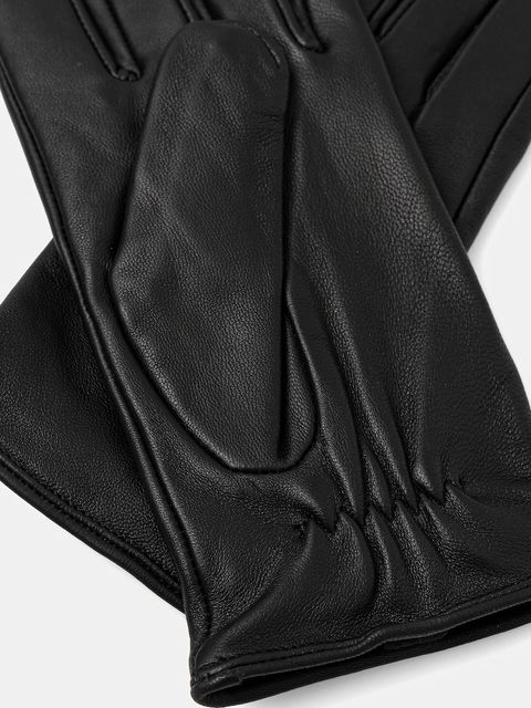 Medicine rękawiczki skórzane damskie kolor czarny - zdjęcie produktu nr 2