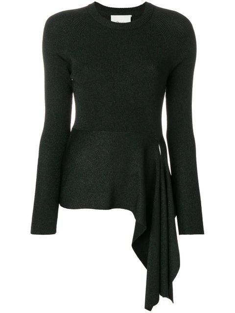 3.1 Phillip Lim ribbed side tie top - Black - zdjęcie produktu nr 1