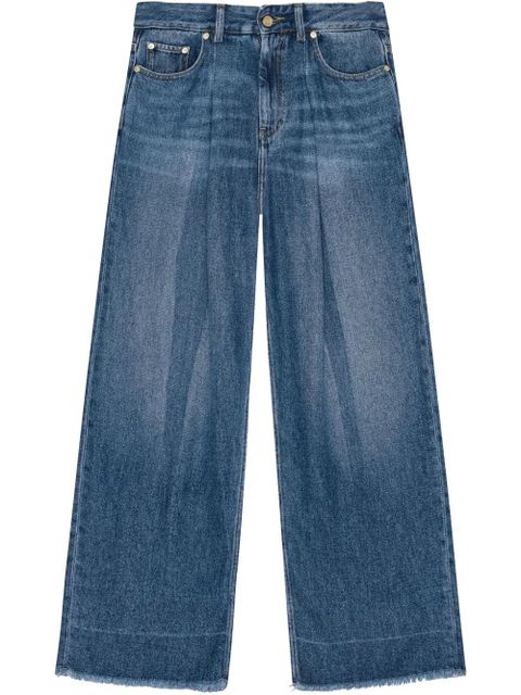 GANNI appliqué wide-leg jeans - Blue - zdjęcie produktu nr 1