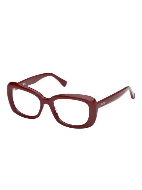 Max Mara rectangle-frame glasses - Red - zdjęcie produktu nr 2