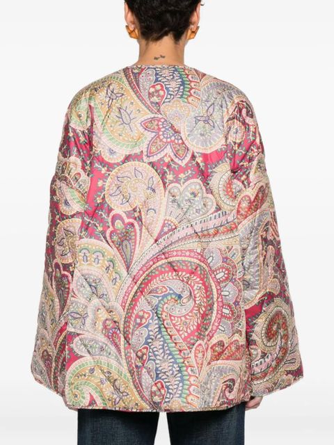ETRO paisley quilted jacket - Red