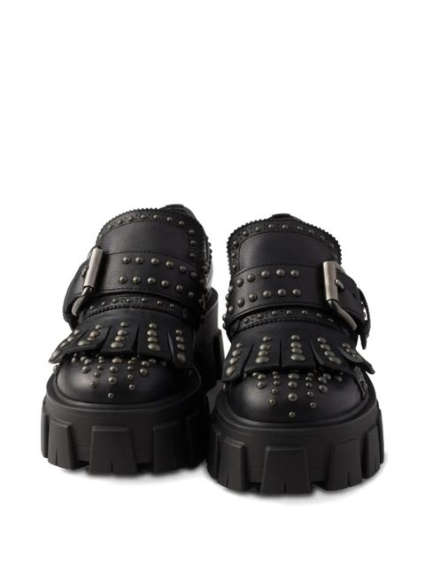 Prada 55mm leather loafers - Black