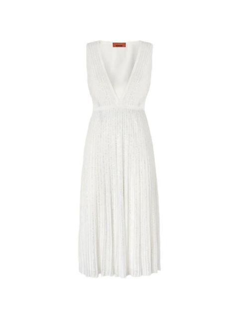 Missoni V-neck midi dress - White - zdjęcie produktu nr 1