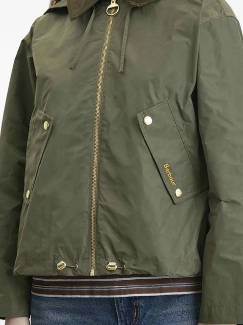 Barbour hooded corduroy-collar jacket - Green
