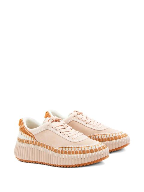 Chloé lace-up platform trainers - Pink