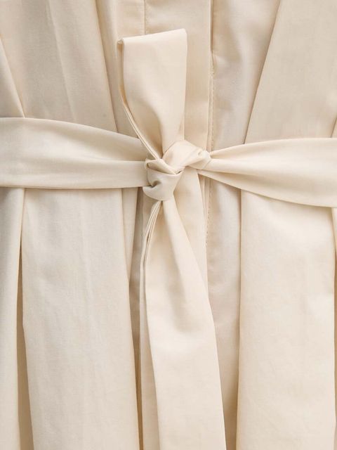 Sandro Ferrone sukienka bawełniana kolor beżowy midi rozkloszowana SFS31XBDSAVONARO