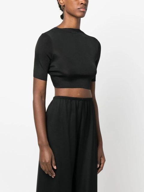 The Row cropped short-sleeve top - Black - zdjęcie produktu nr 2