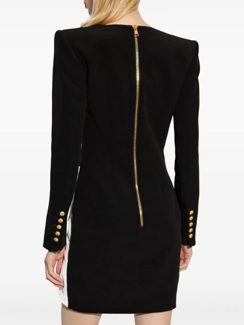 Balmain two-tone mini dress - Black