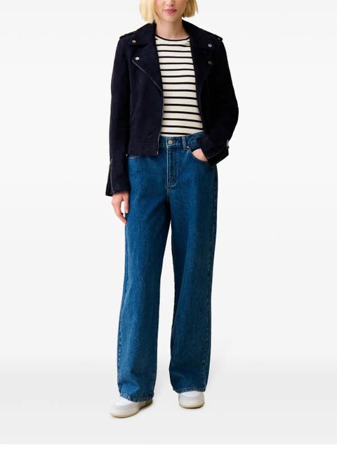 Claudie Pierlot suede biker jacket - Blue - zdjęcie produktu nr 2