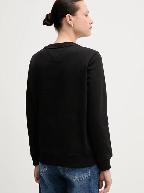 Tommy Jeans bluza damska kolor czarny gładka DW0DW19959 - zdjęcie produktu nr 2