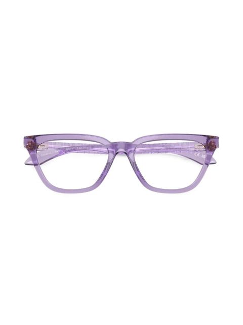 Versace Eyewear Greca-embossed cat-eye glasses - Purple