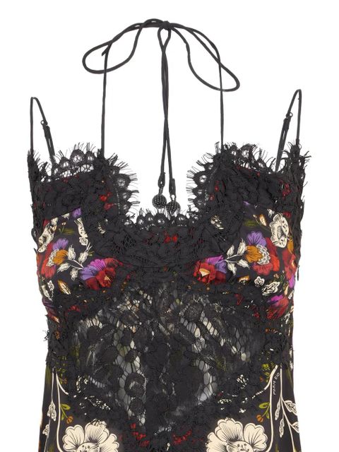 FARM Rio floral sleeveless top - Black