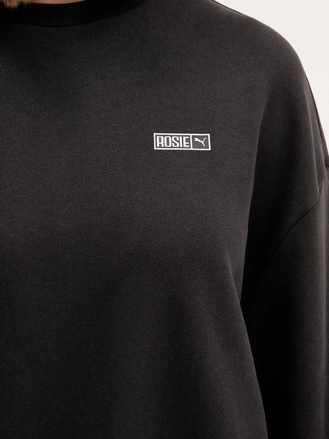 Puma bluza bawełniana PUMA x ROSÉ damska kolor czarny gładka 633803