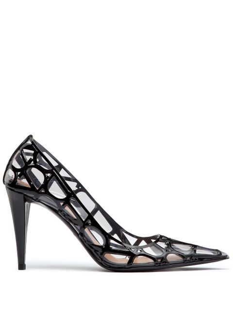 Valentino Garavani VLogo Signature transparent pumps - Black
