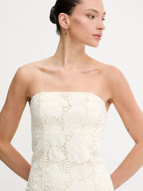 Guess sukienka MAISY kolor beżowy mini dopasowana W5GK0S WH6I0