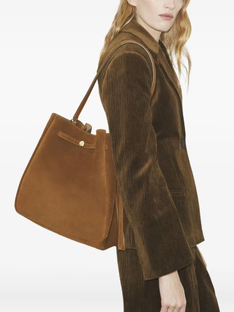 Tory Burch large Romy suede shoulder bag - Brown