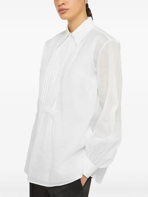 Jil Sander pleated cotton shirt - White - zdjęcie produktu nr 2