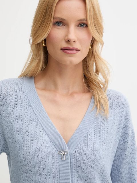 Guess kardigan LYLA damski kolor fioletowy lekki W5YR01 Z2ZK2