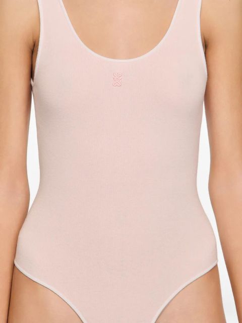 SANDRO contrasting-trim knit bodysuit - Pink