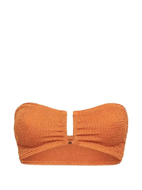 Bond-eye cut-out bikini top - Orange - zdjęcie produktu nr 1
