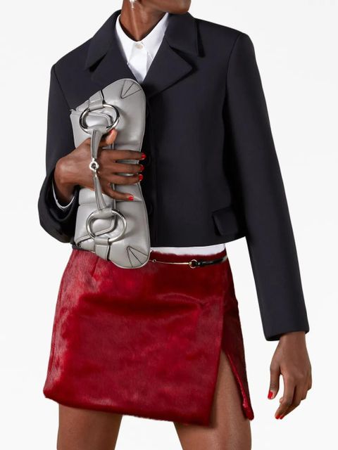 Gucci medium Horsebit Chain shoulder bag - Grey