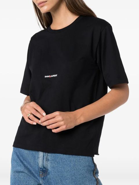 Saint Laurent logo-print T-shirt - Black