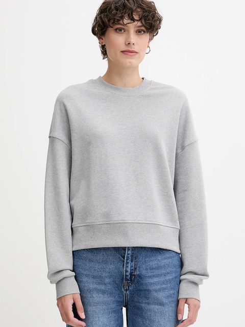 United Colors of Benetton bluza bawełniana damska kolor szary z nadrukiem 3UNID109A - zdjęcie produktu nr 1