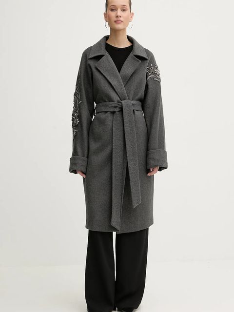 Blugirl Blumarine płaszcz z dodatkiem wełny kolor szary RF5241.T221A - zdjęcie produktu nr 1