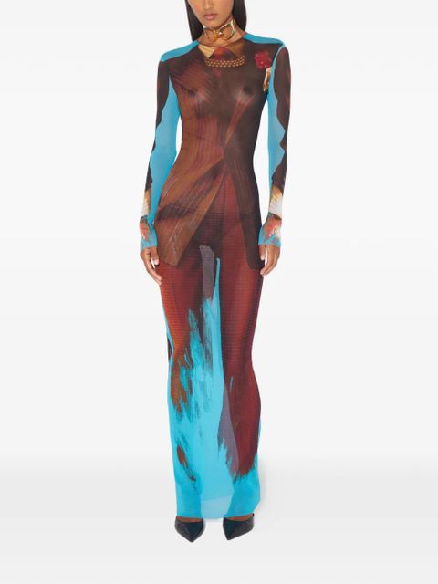 Jean Paul Gaultier Tennis open-back maxi dress - Brown