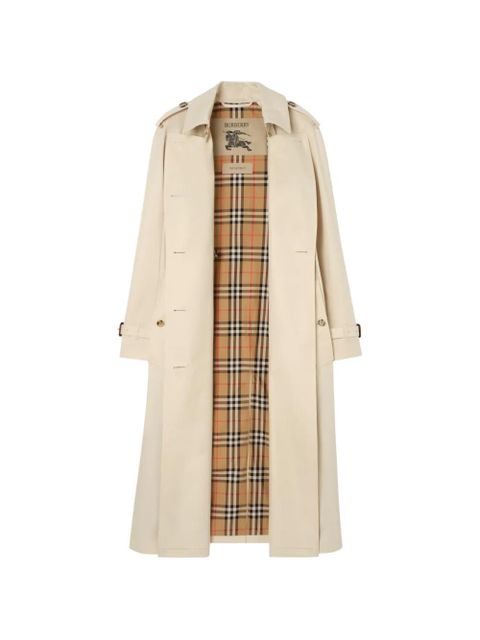 Burberry long tropical gabardine Waterloo trench coat - Neutrals