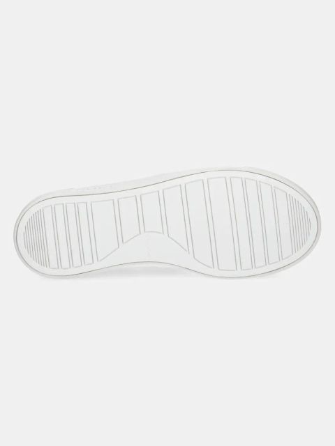 Calvin Klein tenisówki skórzane CUPSOLE SLIP ON - WOVEN LTH damskie kolor biały HW0HW02297