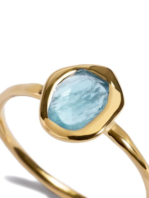 Monica Vinader Odyssey aquamarine ring - Gold