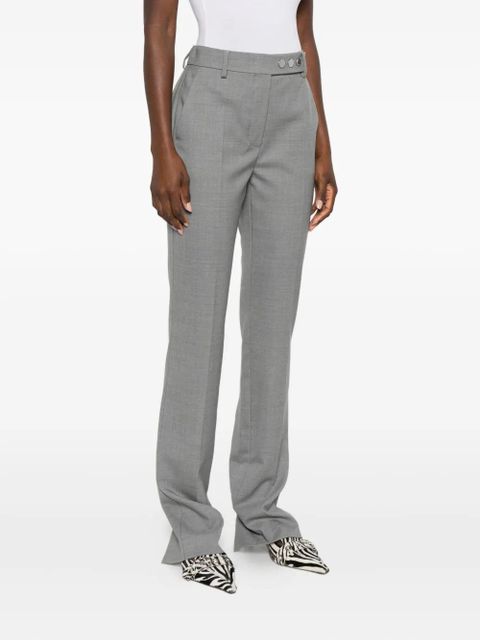 Sportmax virgin wool straight-leg trousers - Grey