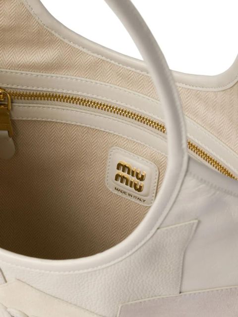Miu Miu Ivy leather patchwork bag - White