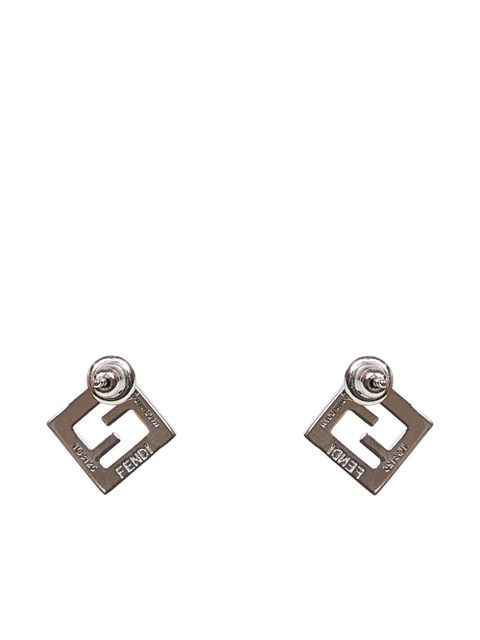 FENDI Forever logo earrings - Silver - zdjęcie produktu nr 2
